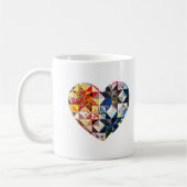 Colorful Patchwork Quilt Heart Koffiemok (Links)