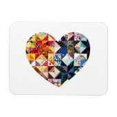 Colorful Patchwork Quilt Heart Magneet (Horizontaal)