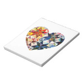 Colorful Patchwork Quilt Heart Notitieblok (Linkerzijde)