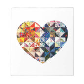 Colorful Patchwork Quilt Heart Notitieblok (Voorkant)