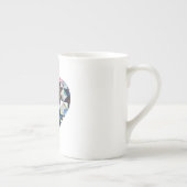 Colorful Patchwork Quilt Heart Porselein Kop (Rechts)