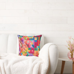 Colorful Patchwork Quilt Kussen