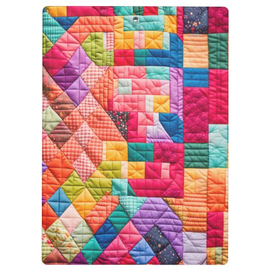 Colorful Patchwork Quilt Pattern Klembord (Achterkant)