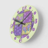 Colorful Patchwork-wandklok Ronde Klok (Hoek)