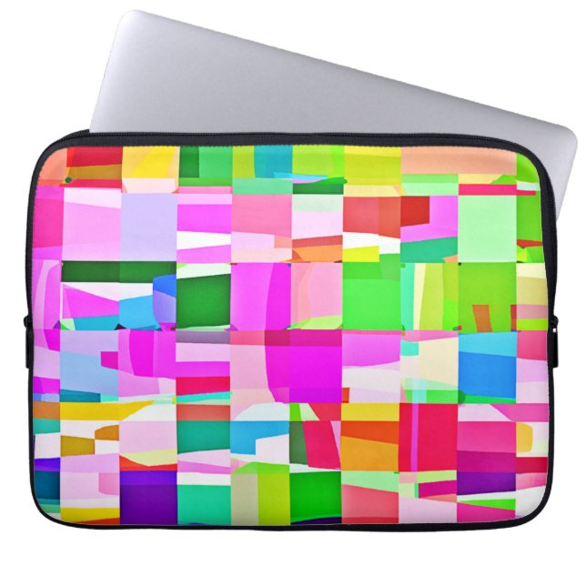 Colorful Pattern Art Laptop Sleeve (Voorkant)