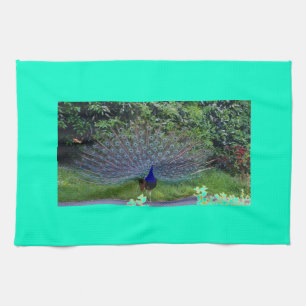 Colorful Pattern Bird Peacock Art Indian Destiny Theedoek