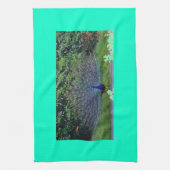 Colorful Pattern Bird Peacock Art Indian Destiny Theedoek (Verticaal)