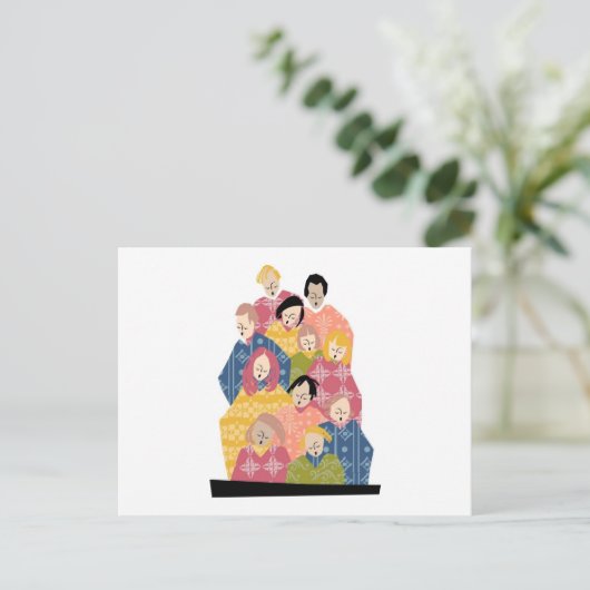 Colorful Pattern Choir Briefkaart (Staand voorkant)
