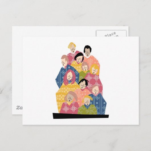 Colorful Pattern Choir Briefkaart (Voorkant / Achterkant)