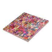 Colorful Pattern Creation "Color Connections" Tegeltje (Zijkant)