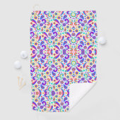 Colorful pattern design on two towels golfhanddoek (Insitu)