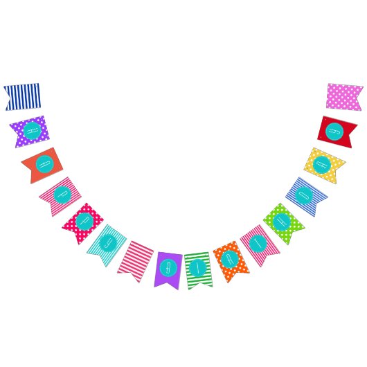 Colorful Pattern Happy Birthday Vlaggetjes (Alle)