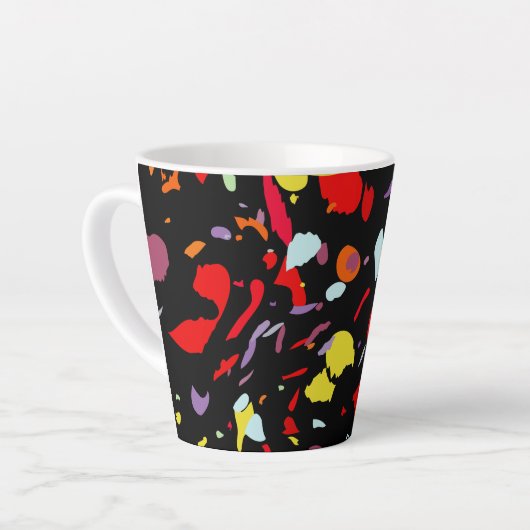 Colorful Pattern Latte Mok (Linkerhoek)