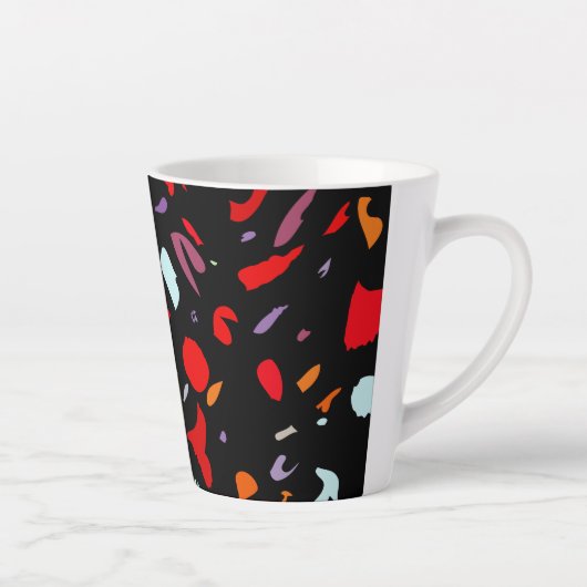 Colorful Pattern Latte Mok (Rechts)