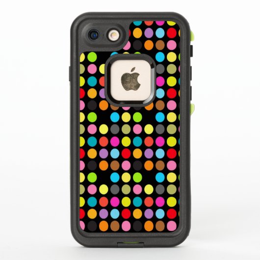 Colorful Pattern of Polka Dots on Black (Achterkant)