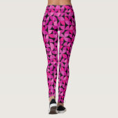 Colorful Pattern, Pink, Roos, Floral Pattern Leggings (Achterkant)