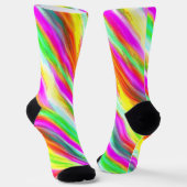 Colorful Pattern Sokken (Gebogen)