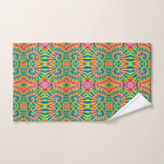 Colorful Pattern Stropdas-dye Hippie Bad Handdoek (Handdoek)
