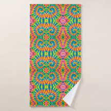 Colorful Pattern Stropdas-dye Hippie