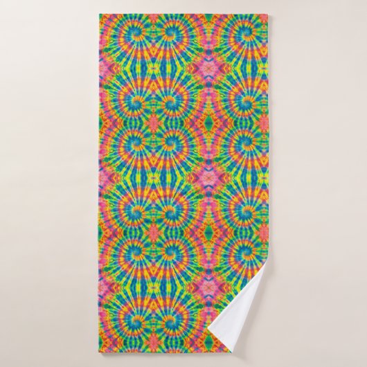 Colorful Pattern Stropdas-dye Hippie Badhanddoek (Badhanddoek)