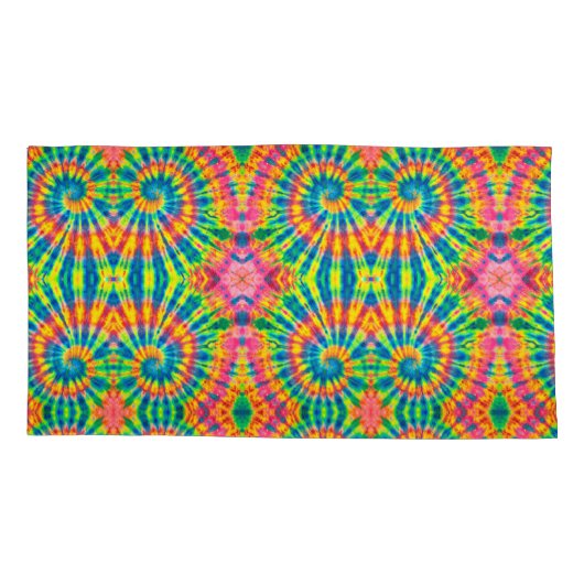 Colorful Pattern Stropdas-dye Hippie Kussensloop (Achterkant-Links)