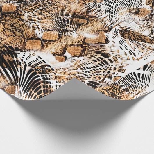 Colorful Pattern Study, Leopard, Zebra, Camouflage Cadeaupapier (Hoek)