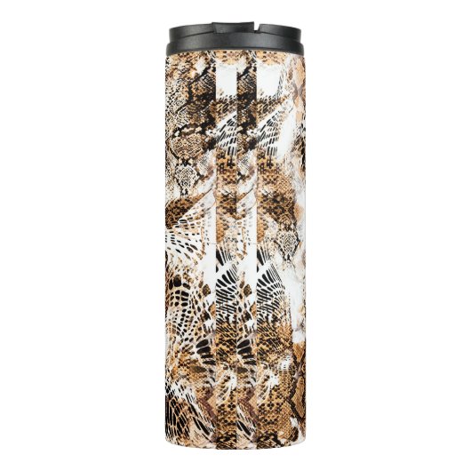 Colorful Pattern Study, Leopard, Zebra, Camouflage Thermosbeker (Achterkant)