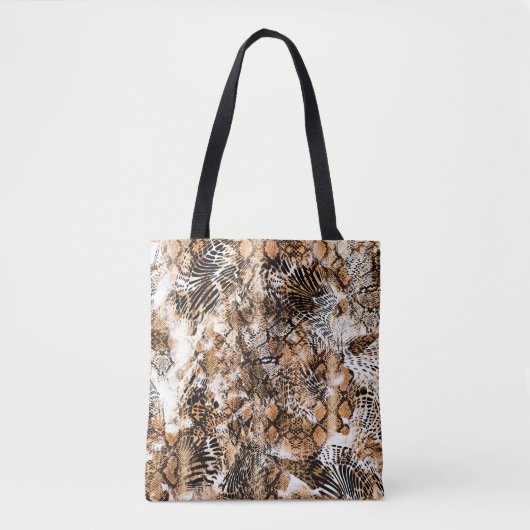 Colorful Pattern Study, Leopard, Zebra, Camouflage Tote Bag (Voorkant)