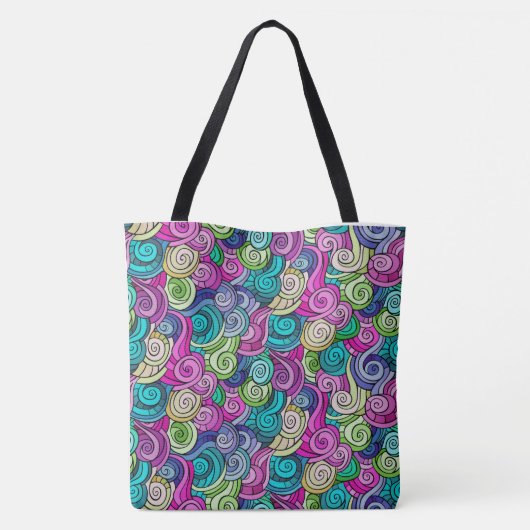 Colorful Pattern Tote Bag (Achterkant)