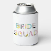 Colorful Pattern Typography Modern Bride Squad Blikjeskoeler (Blikje Achterkant)