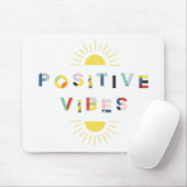 Colorful Pattern Typography Positive Vibes Modern Muismat (Met muis)