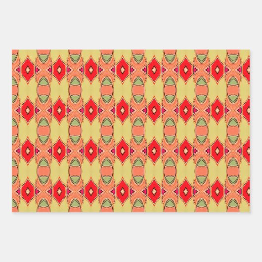 Colorful Patterned Designer Inpakpapier Vel (Voorkant 2)