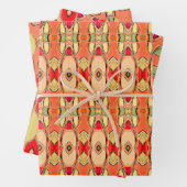 Colorful Patterned Designer Inpakpapier Vel (In situ)