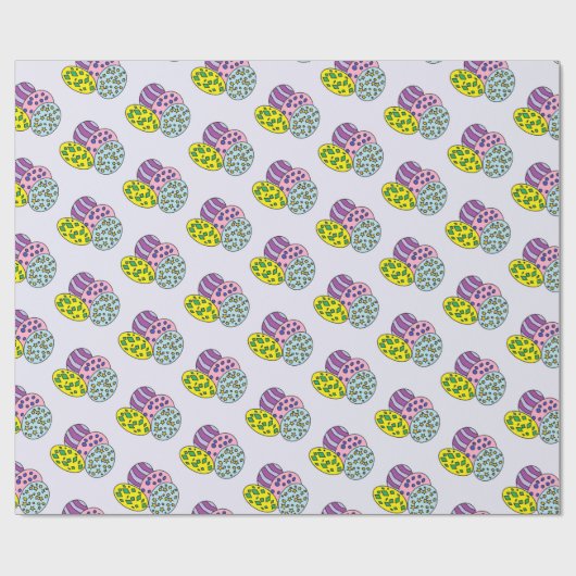 Colorful Patterned Easter Egg Cadeaupapier (Vlak)