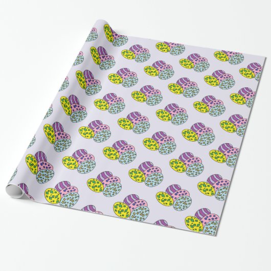 Colorful Patterned Easter Egg Cadeaupapier (Uitgerold)