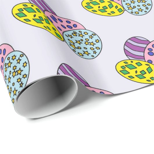 Colorful Patterned Easter Egg Cadeaupapier (Rol Hoek)