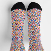 Colorful patterned socks with black heels and toes sokken (Top)