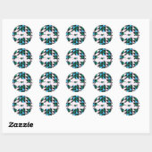 Colorful Patterned Sorry, raar Fart Funny Ronde Sticker (Vel)