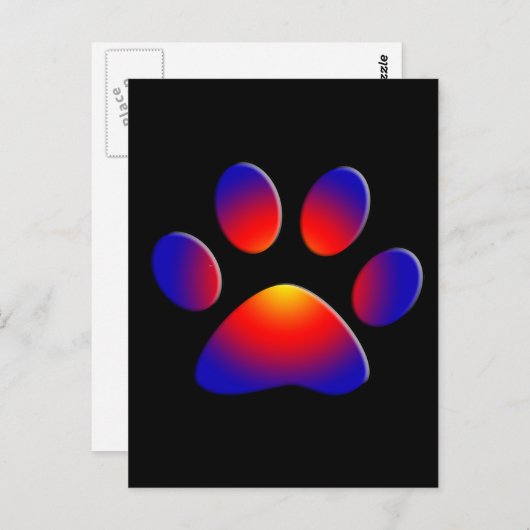 COLORFUL PAW BRIEFKAART (Voorkant / Achterkant)