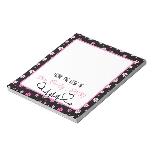 Colorful Paw-dierenarts Notitieblok (Linkerzijde)