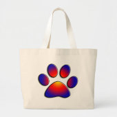COLORFUL PAW GROTE TOTE BAG (Voorkant)
