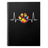 Colorful Paw Heartbeat Animals Notitieboek (Voorkant)