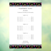 Colorful Paw Prins Professional Pet Salon Service Raamsticker (Vel 3)