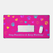 Colorful Paw Print Desk Mat (Keyboard & Muis)