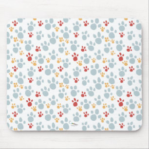 Colorful Paw Print Patroon Muismat