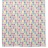 Colorful Paw Prints Pattern Douchegordijn (Voorkant)