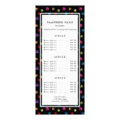 Colorful Paw Prints Pet Salon Service Reclamekaart (Achterkant)