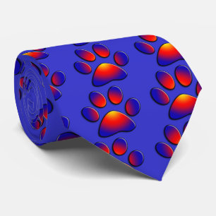 COLORFUL PAW Red Blue Stropdas
