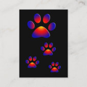 COLORFUL PAW, witte zwarte parel Visitekaartje (Achterkant)
