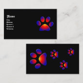 COLORFUL PAW, zwart Visitekaartje (Voorkant / Achterkant)